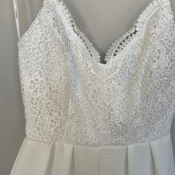 2/$15. White lace romper Small - Picture 2 of 9